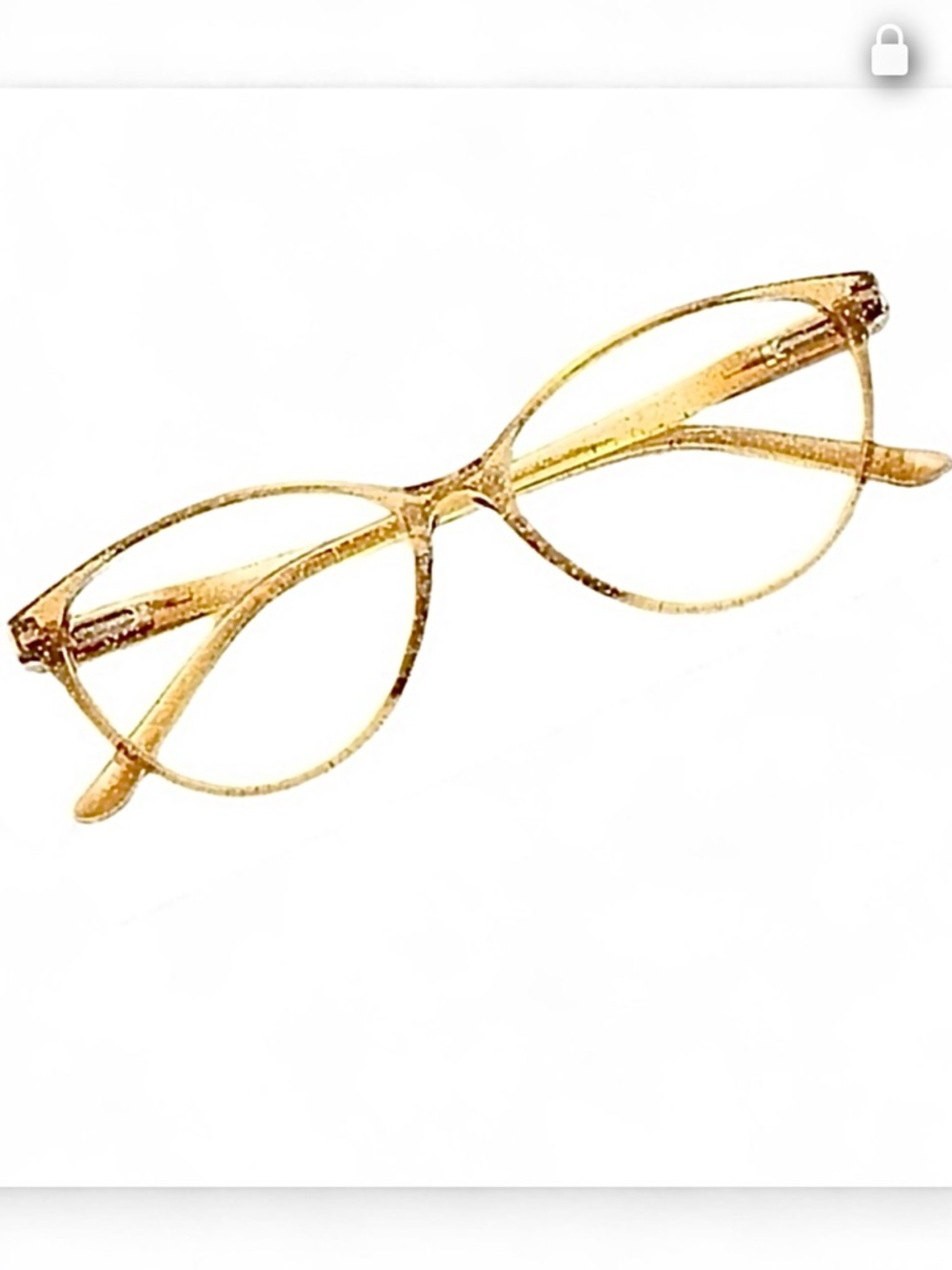 PRZENE Glittery Gold / Brown Blu-Light Blocking Readers Magnifies 4X